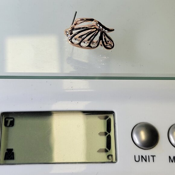 Butterfly Earrings Rose Gold Tone Small Butterfly Earrings - Picture 8 of 8